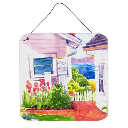 MICASA Beach View Between The Houses Aluminium Metal Wall or Door Hanging Prints MI235894